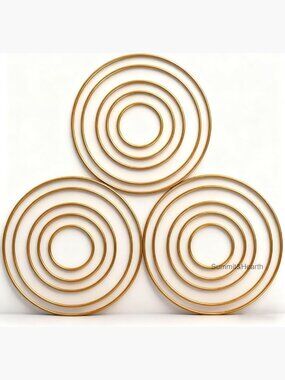 15 Metal Dream Catcher Rings, 5 Sizes for DIY Crafts, Wall Decor